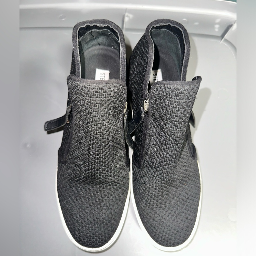 Steve Madden Wedge Sneakers Black Size 8.5